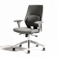 Ergonomische bureaustoel met verstelbare armleuningen en antraciet stof 60 x 60 x 100cm