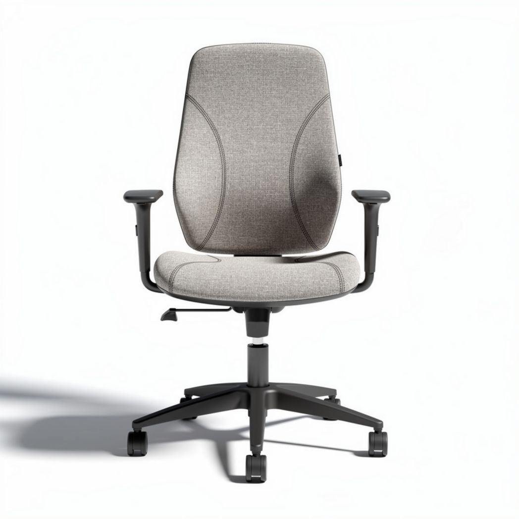 Bureaustoel met verstelbare armleuningen en stoffen zitting 55 x 60 x 100cm